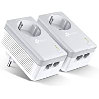TP-Link TL-PA4020P Kit Powerline con enchufe adicional- AV 600 Mbps en Powerline- 2 puerto ethernet- homeplug AV- sin…